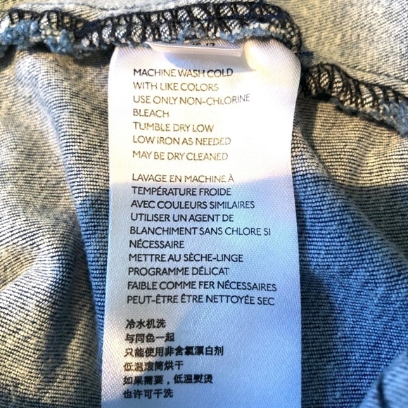 x Free People Mini Skirt Blue Denim with Diagonal Front Snaps (12) - Picture 7 of 10